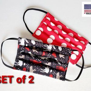 2 Double layered reusable face mask, 100% Cotton